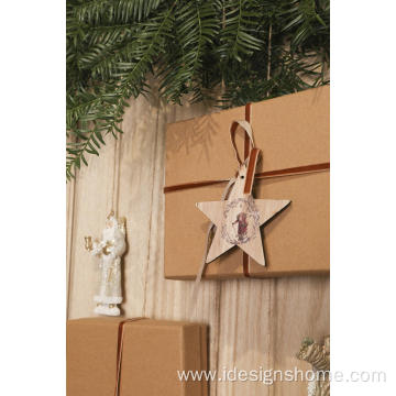 Wooden Star Christmas Ornaments Christmas Tree Decorations